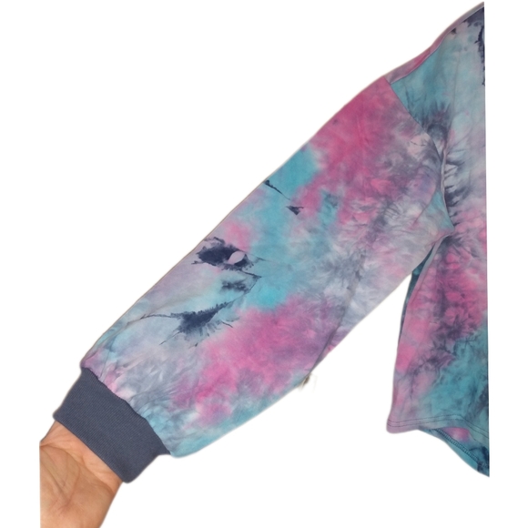 🔴 SALE NWT Pastel Tie Dye Cropped Sweatshirt - Picture 3 of 7